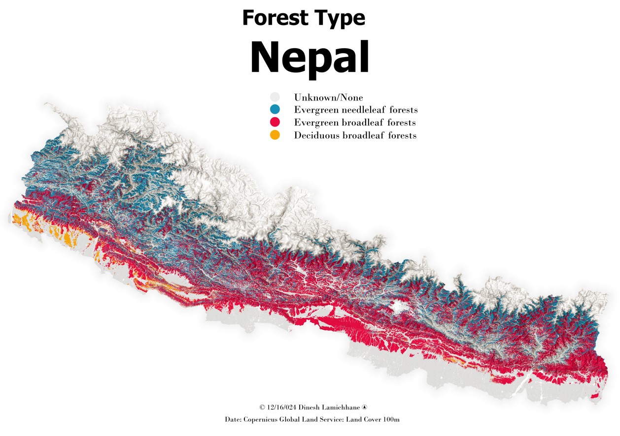 Forest Type Mapping of Nepal – Spatial Analysis and Classification of Forest Cover